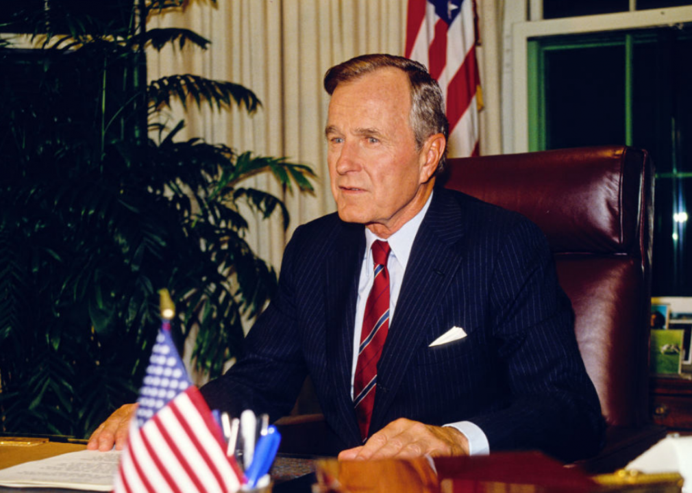 1988: George H.W. Bush is elected as the 41st president